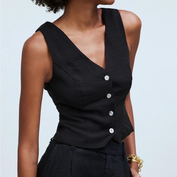 Madewell Katrina Button Down Vest New With Tags - Picture 2 of 9